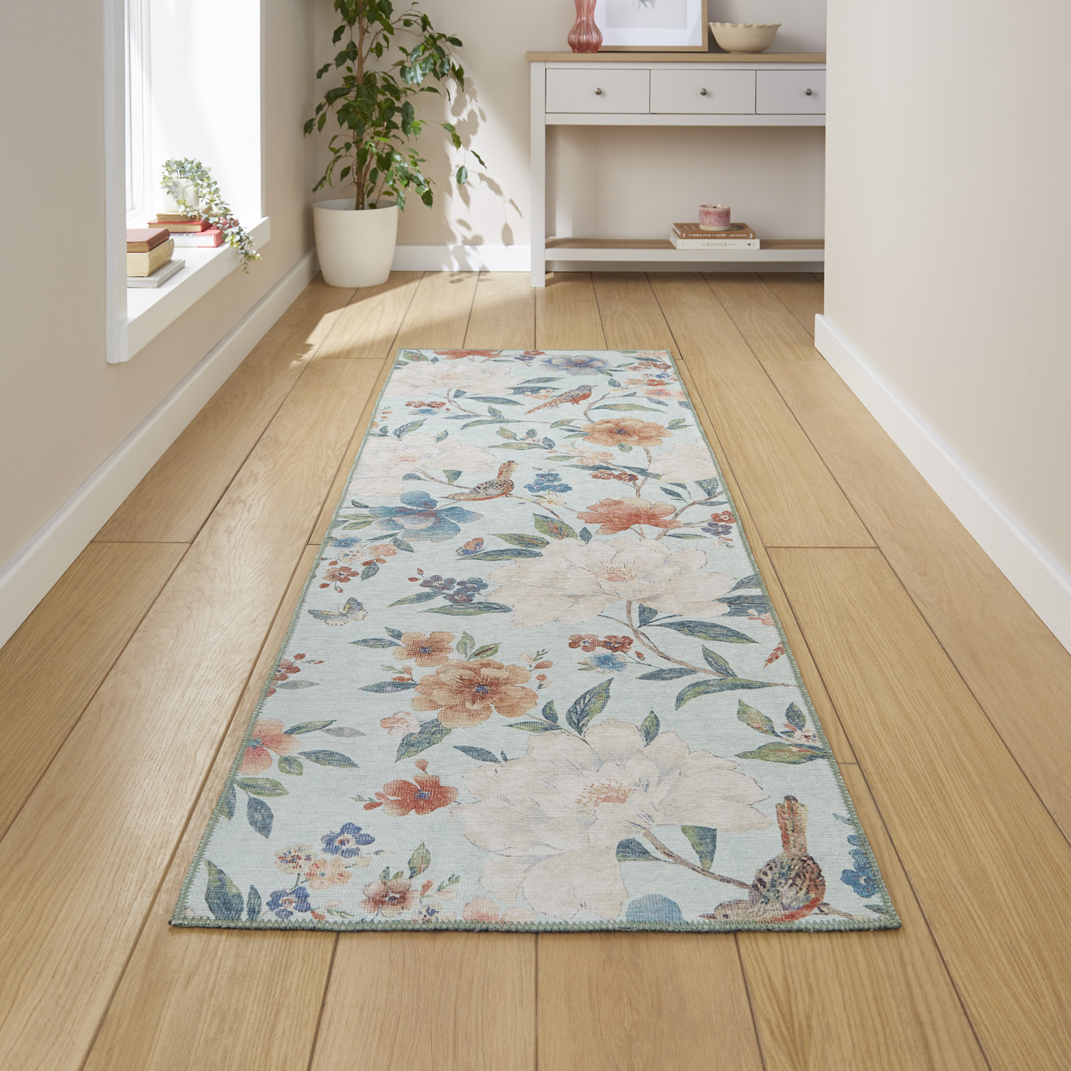 Pippa Floral Blue Runner_1