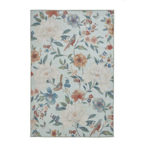 Catherine Lansfield Pippa Floral Blue Rug