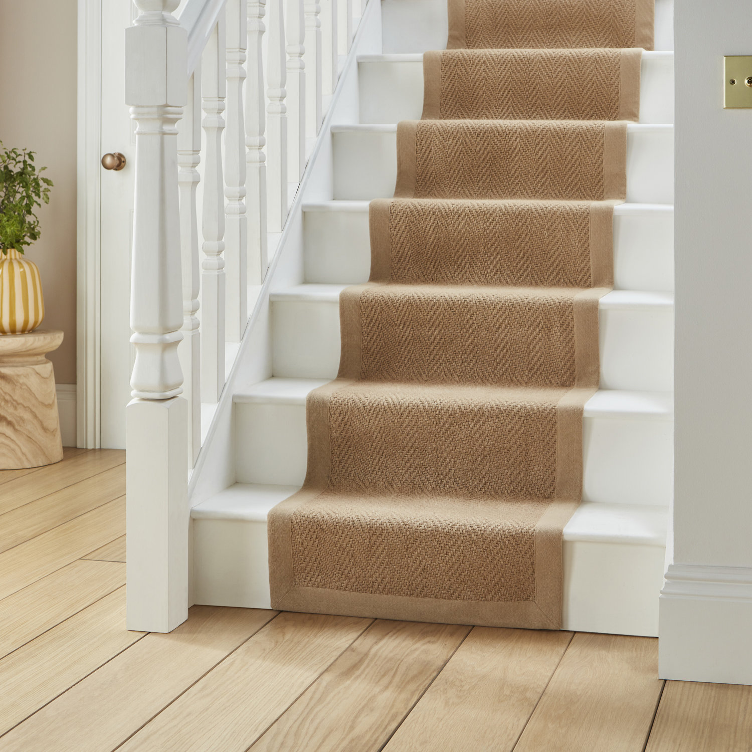 Portland Jute Border Beige Runner