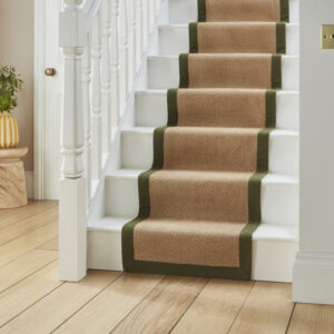 Portland Jute Border Green Runner