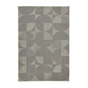 Catherine Lansfield Retro Circles Silver Rug