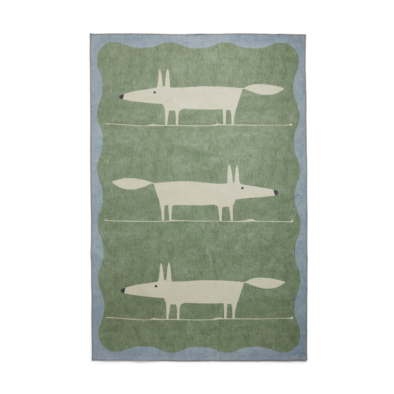 Scion Mr Fox Green White Rug