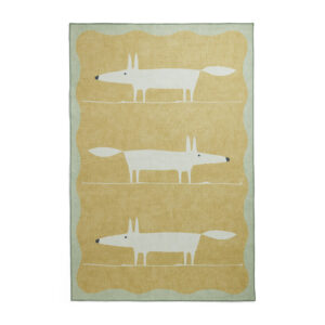 Scion Mr Fox Yellow White Rug