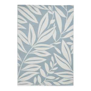 Catherine Lansfield Sorrel Leaves Blue Rug