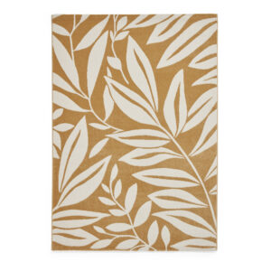 Catherine Lansfield Sorrel Leaves Ochre Rug