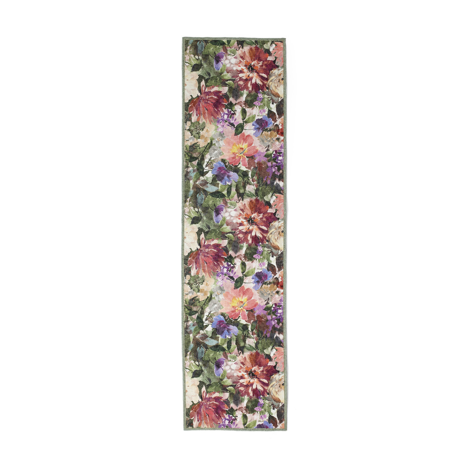 Clarke & Clarke Tahiti Forest & Rouge Washable Runner