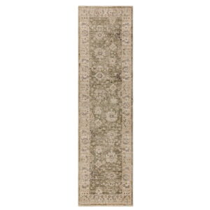 Heriz Ornate Green Runner