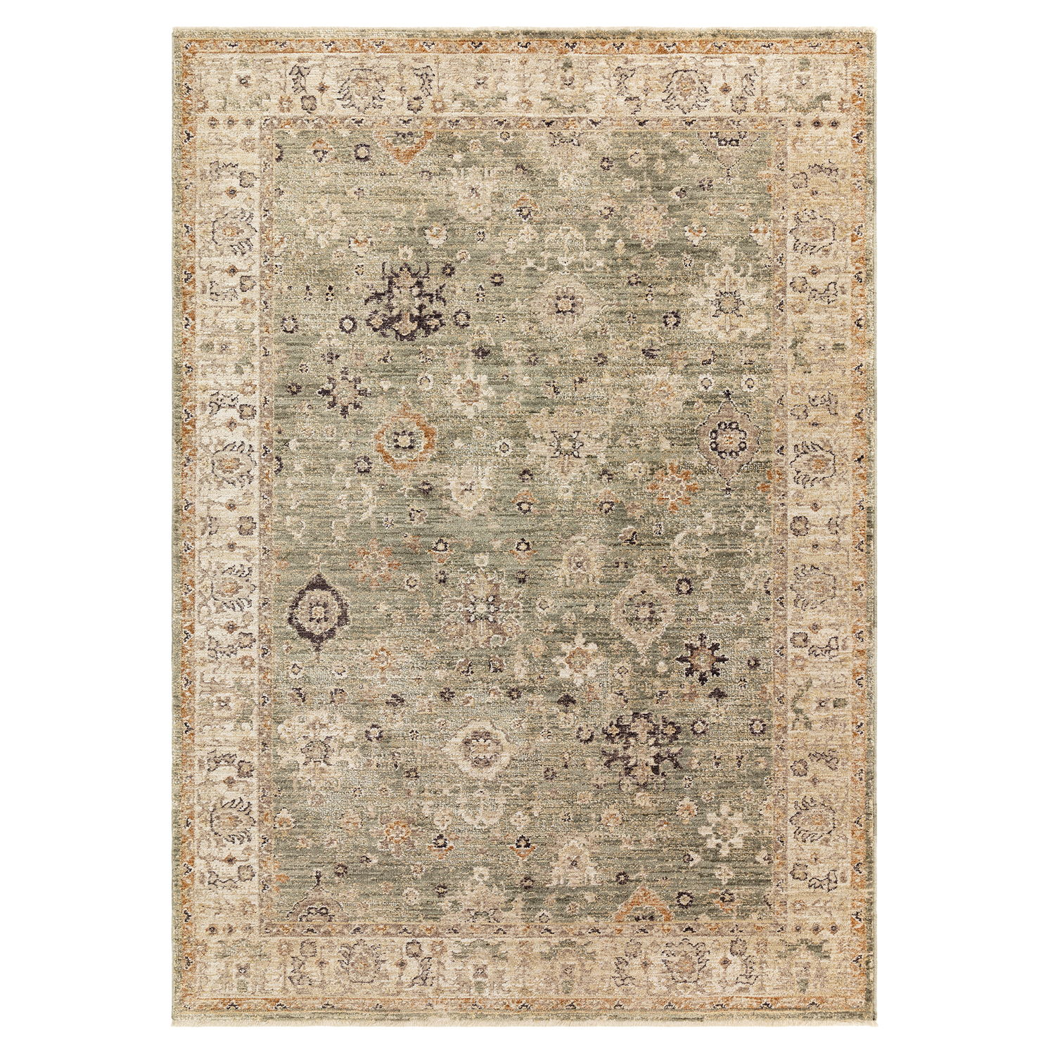 Heriz Ornate Green Rug