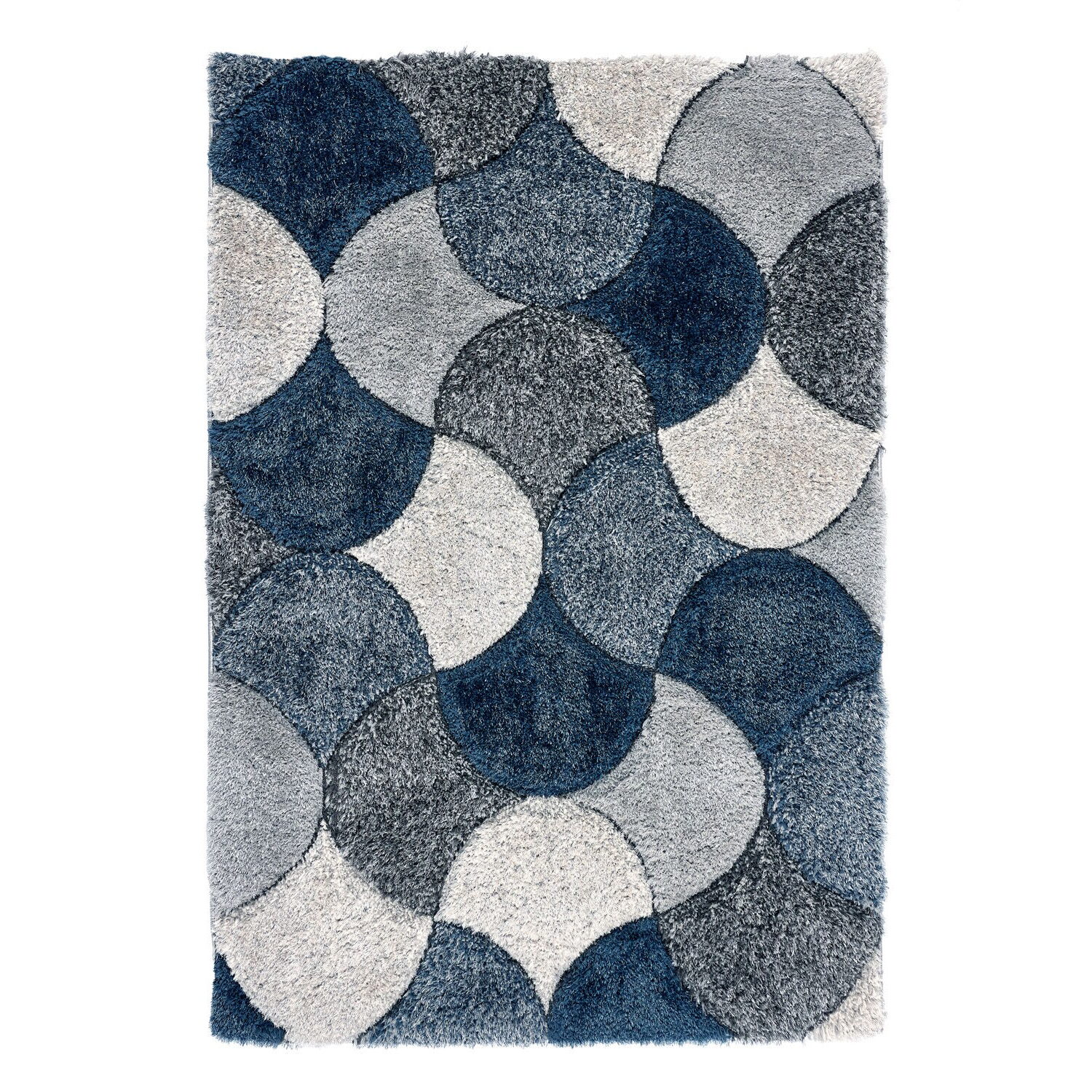 3D Scallop Navy Rug