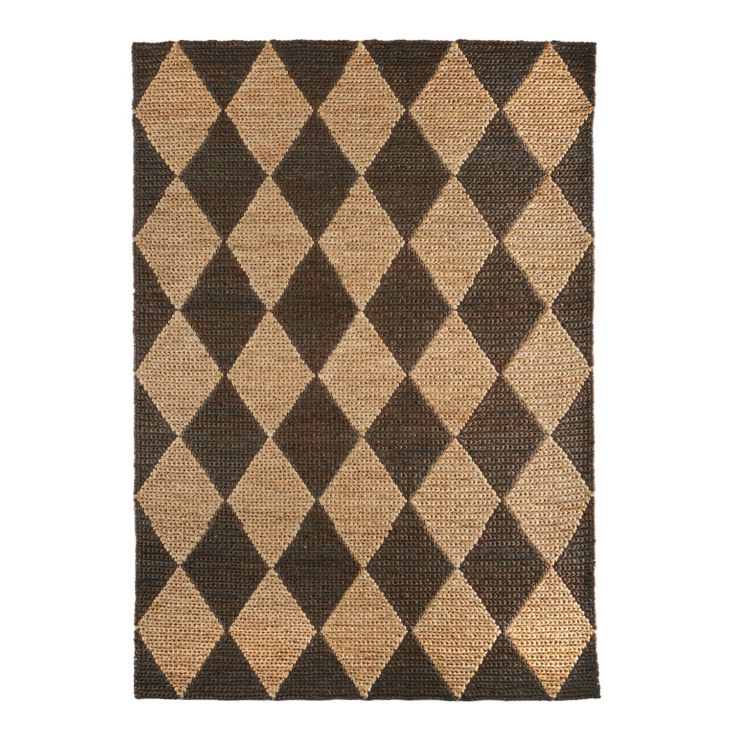 Jute Diamond Natural Brown Rug