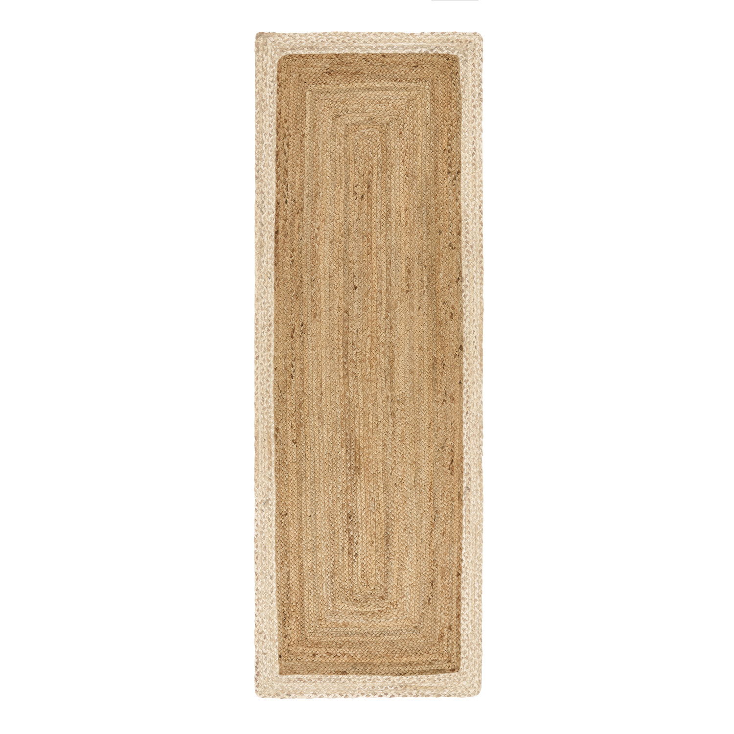 Jute Border Natural White Runner