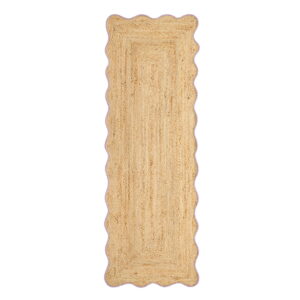 Jute Scalloped Edge Lilac Runner