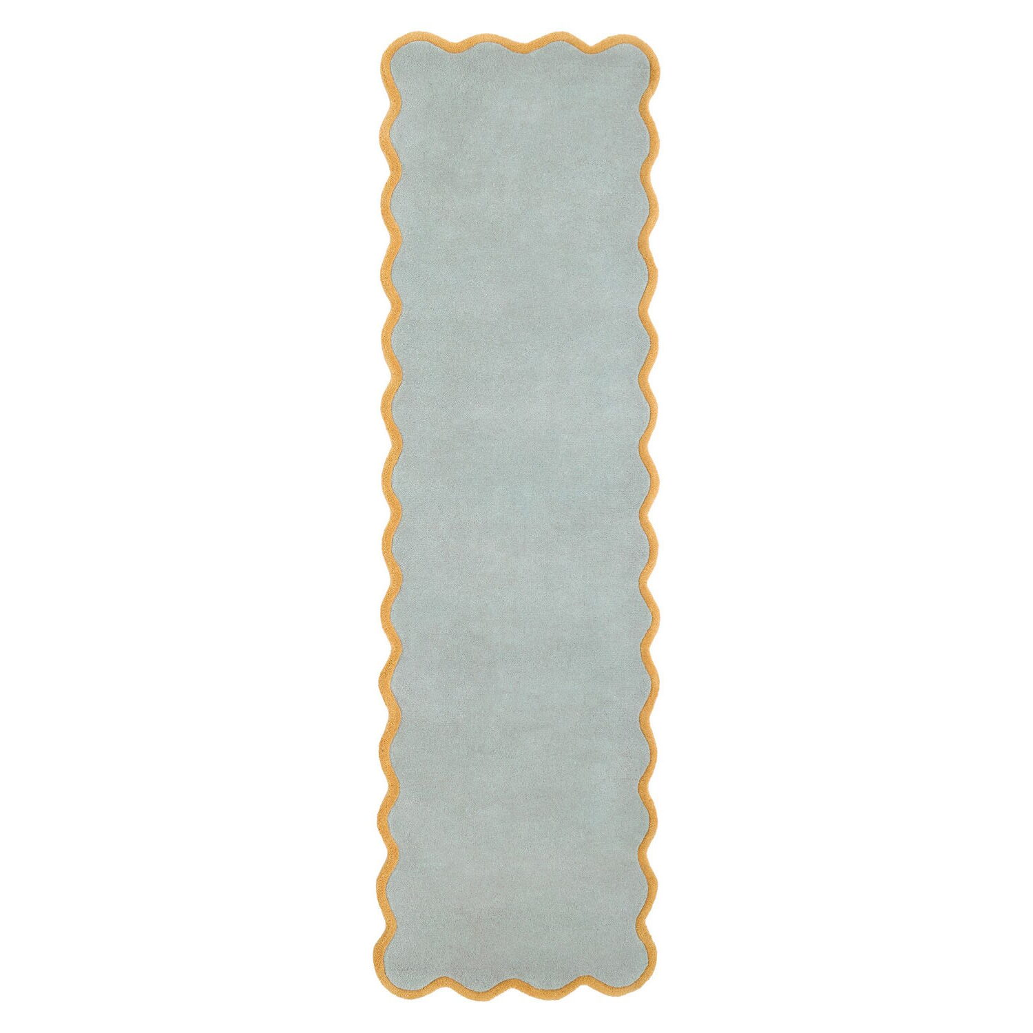Scalloped Elsie Duck Egg Ochre Runner