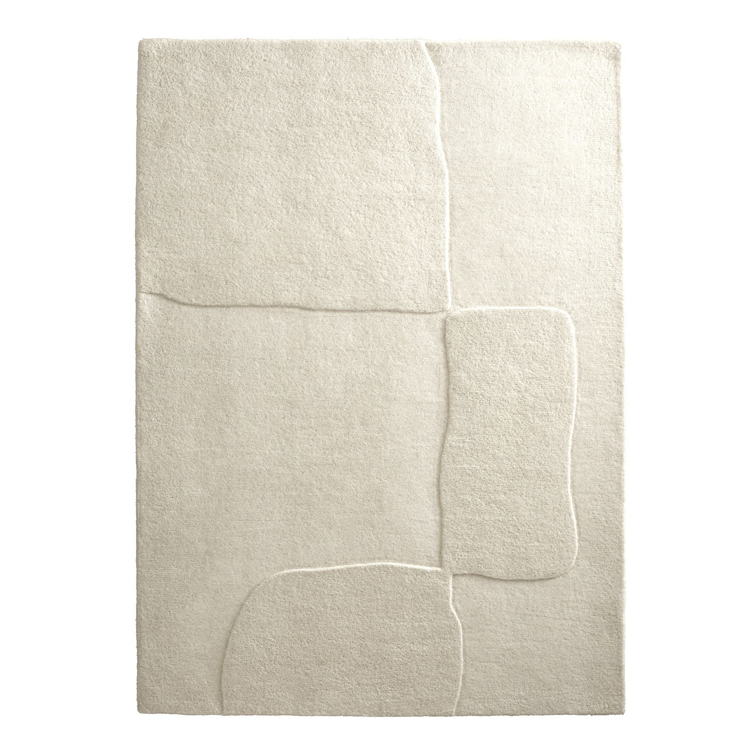 Sculptured Boulder Cream Rug