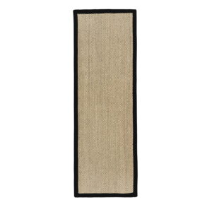 Sisal Light Beige with Black Border Runner