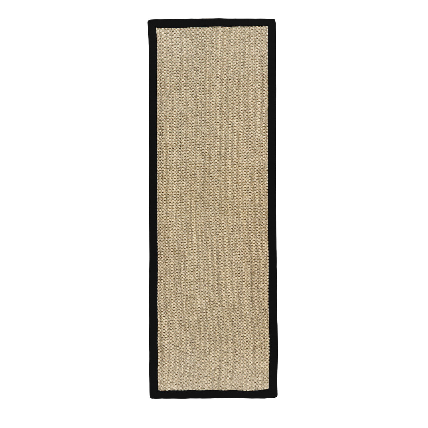 Sisal Light Beige with Black Border Runner