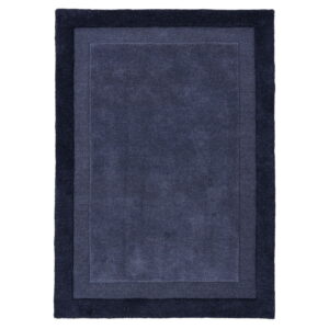 Stacked Border Evening Blue Rug