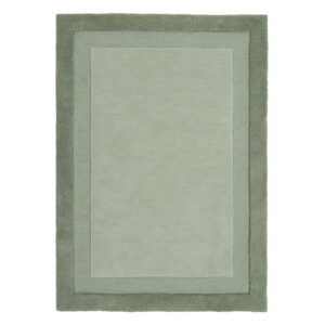 Stacked Border Soft Green Rug