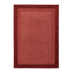 Stacked Border Wine Red Rug