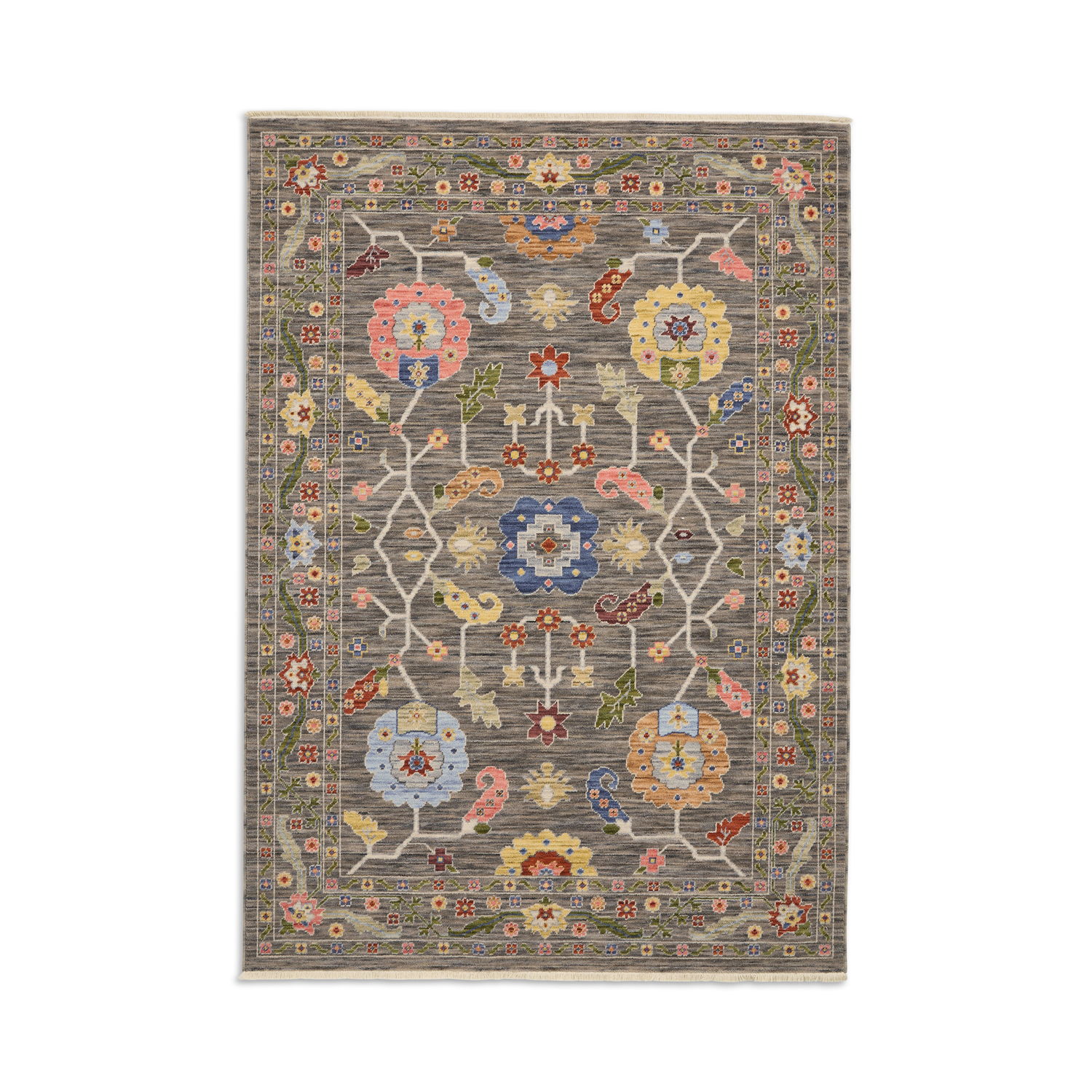 Suzani 5506 Black Multi Rug
